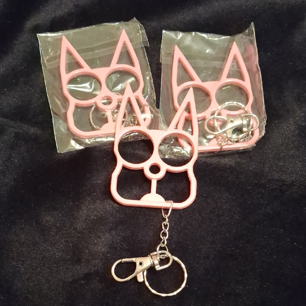 Light Pink Cat Keychain